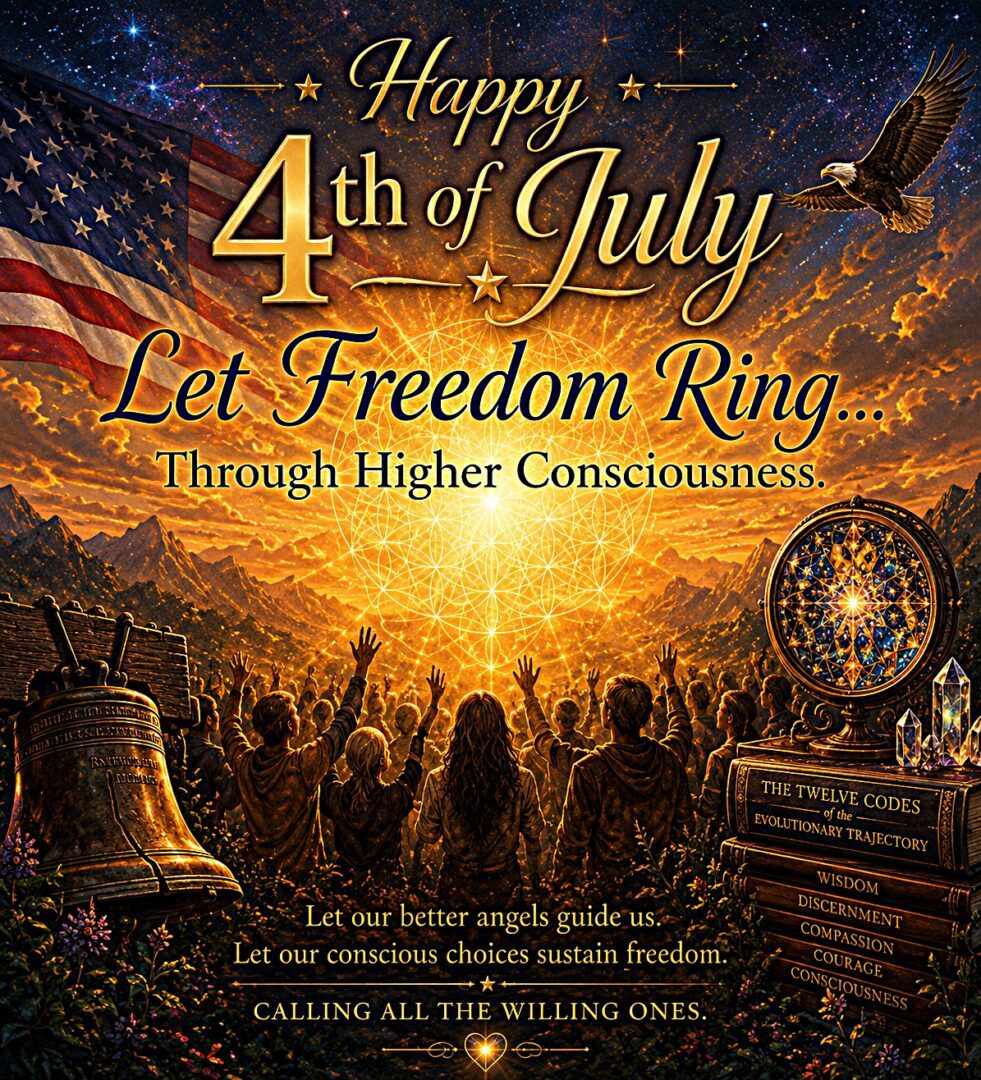 celebratory image of July 4th- Let Freedom Ring
